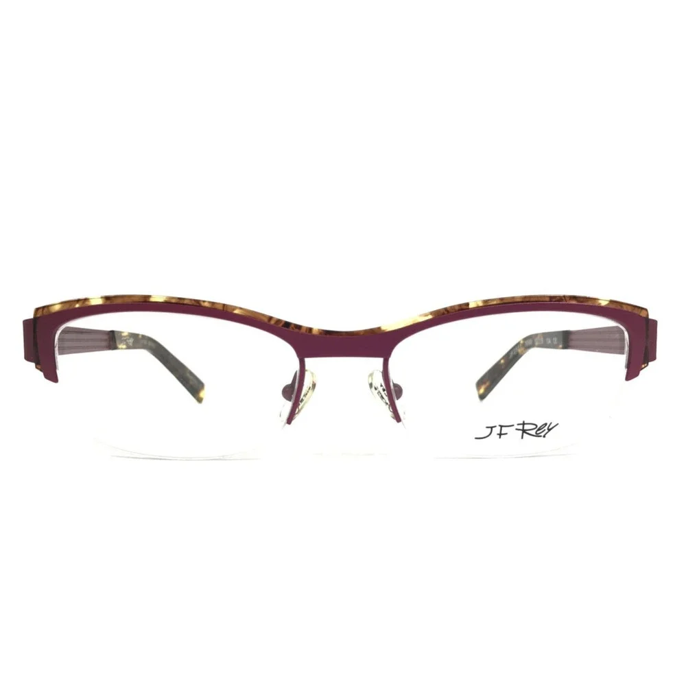 J.F. Rey Eyeglasses Frame JF2551 8590 Matte Purple Tortoise Half Rim 52-18-134